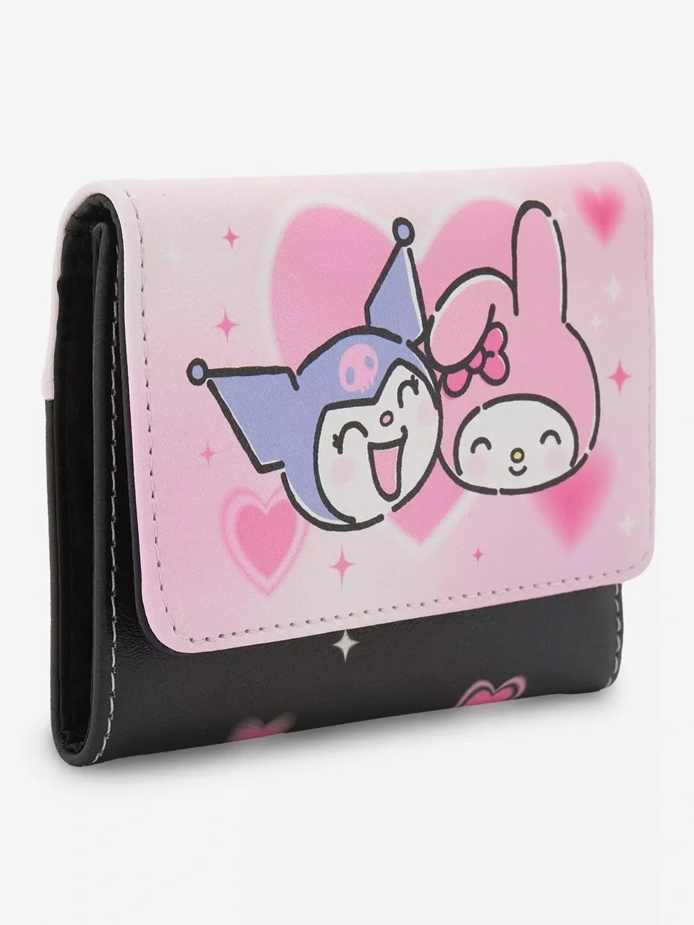 Loungefly Kuromi & My Melody Hearts Mini Flap Wallet